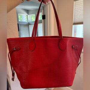 Louis Vuitton Red Epi Neverfull